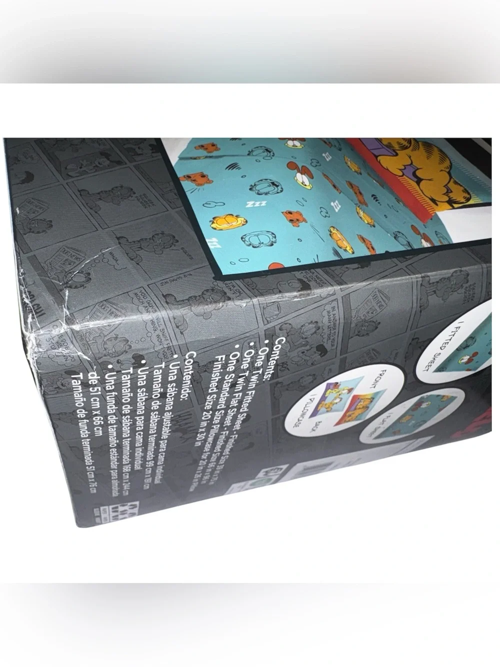 Garfield Kids 3 Piece Teal Blue Sheet Set, Twin multicolor